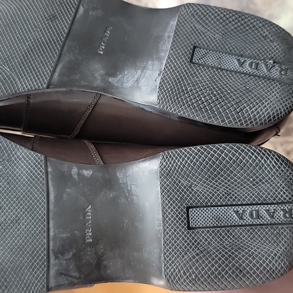 PRADA Brown Genuine Leather Men's Loafer's 8.5 - Picture 5 of 9
